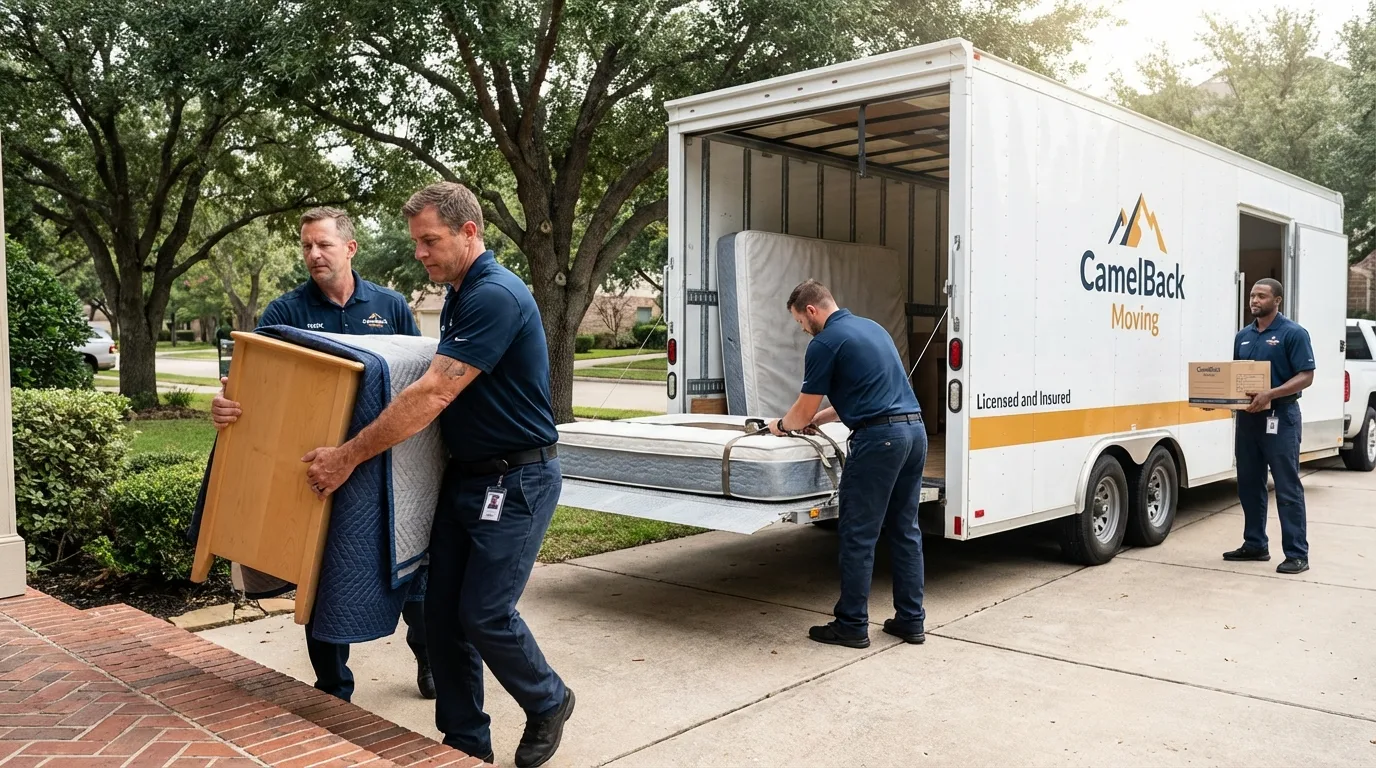 Crew loading residential truck for cross-state move from Akutan, AK